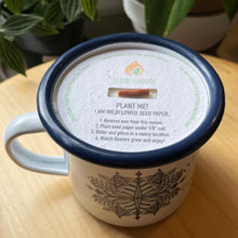 Load image into Gallery viewer, Snowflake Enamel Ware Mug + Candle