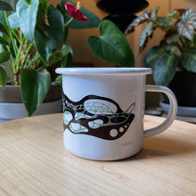 Load image into Gallery viewer, Green Moss Enamel Ware Mug + Candle