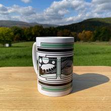 Load image into Gallery viewer, Green Triptych 14oz Mug
