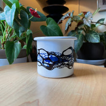 Load image into Gallery viewer, Blue Moss Enamel Ware Mug + Candle

