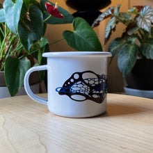 Load image into Gallery viewer, Blue Moss Enamel Ware Mug + Candle
